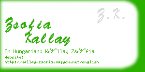 zsofia kallay business card
